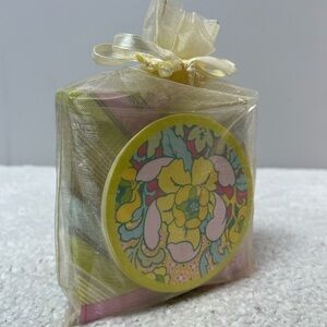 Inviting Co. Zag Stripe Lime Beverage Napkins + Coasters in Cream Organza Bag